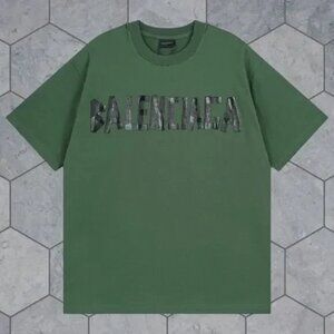 Balenciaga Men's Green Short Sleeve